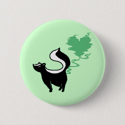 Stinky Love Skunk Ronde Button 5,7 Cm (Voorkant)