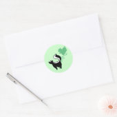 Stinky Love Skunk Ronde Sticker (Envelop)