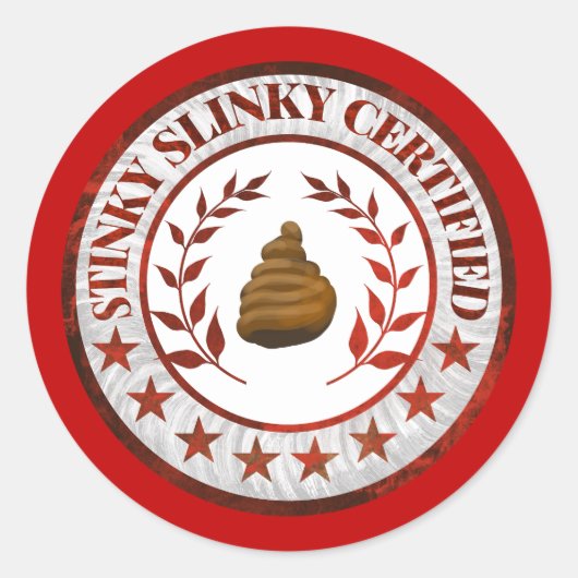 Stinky Slinky Certified RV Sticker (Voorkant)