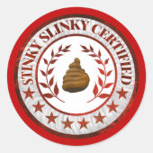 Stinky Slinky Certified RV Sticker (Voorkant)