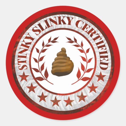 Stinky Slinky Certified RV Sticker (Voorkant)