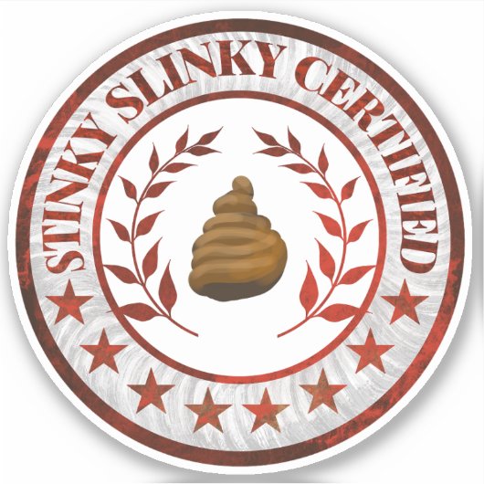 Stinky Slinky Certified RV Sticker (Voorkant)