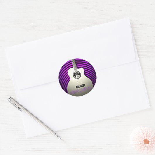 Stinni gitaren ronde sticker (Envelop)