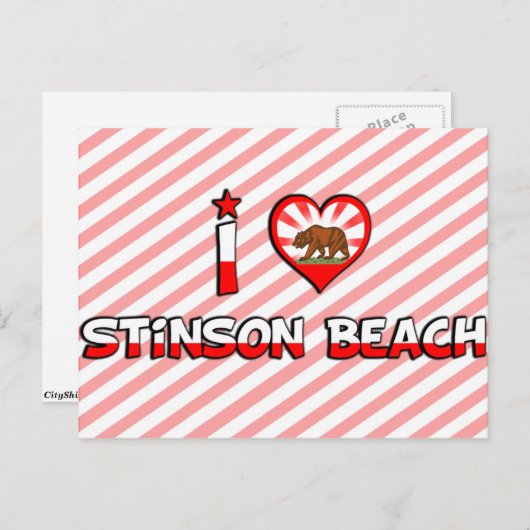 Stinson Beach, CA Briefkaart (Voorkant / Achterkant)
