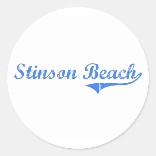 Stinson Beach California Classic Design Ronde Sticker (Voorkant)