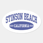 Stinson Beach California Ovale Sticker (Voorkant)