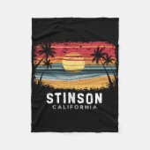 Stinson Beach California Surfboard Beach  Fleece Deken (Voorkant)