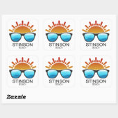 Stinson Beach California Zonnebril Vierkante Sticker (Vel)
