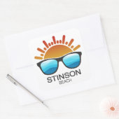Stinson Beach California Zonnebril Vierkante Sticker (Envelop)