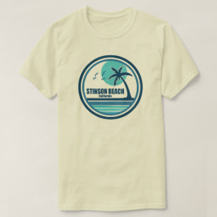 Stinson Beach Californië Palmboom Vogels T-shirt