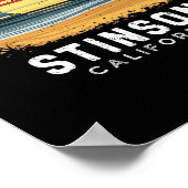 Stinson Beach Californië Surfplank Strand  Poster (Hoek)