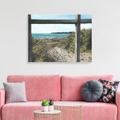 Stinson Beach Waterverf Painting California Canva Canvas Afdruk (Insitu (Woonkamer))