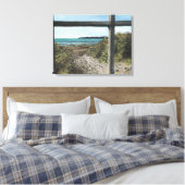 Stinson Beach Waterverf Painting California Canvas Afdruk (Insitu (Slaapkamer))