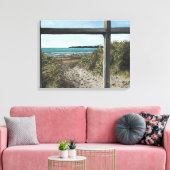 Stinson Beach Waterverf Painting California Canvas Afdruk (Insitu (Woonkamer))