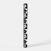 Stip bloem zwart wit iPhone 15 case (Rechterkant)