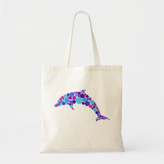 Stip Dolfijn Kleurrijk Abstract Zee Dier Tote Bag (Voorkant)