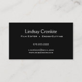 Stip Film Editor Hollywood Entertainment Industry Visitekaartje (Achterkant)