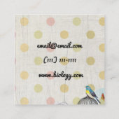 stip geometrische  vogel modern visitekaartje (Achterkant)