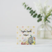 stip geometrische  vogel modern visitekaartje (Staand voorkant)