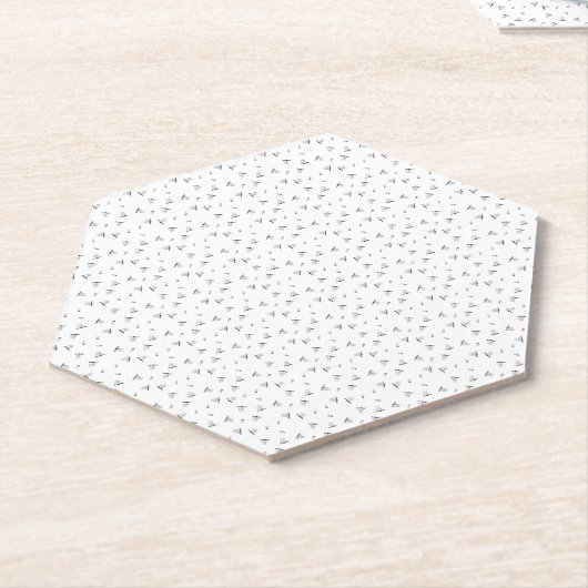 Stip, Grijs Nikkel Kartonnen Onderzetters (Schuin)