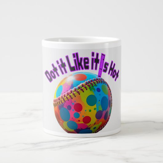 Stip het alsof het heet is grote koffiekop (Voorkant)