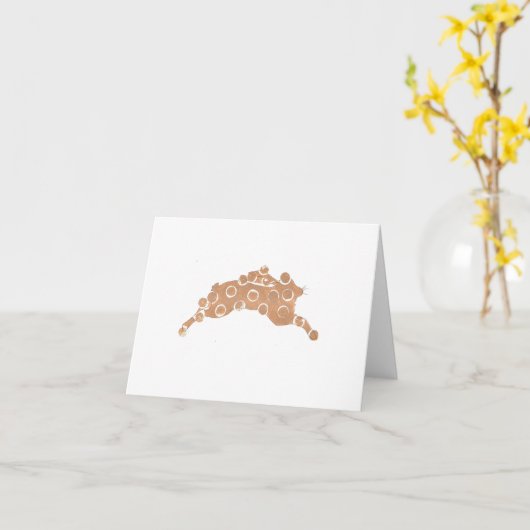 stip konijn kaart (Gele Bloem)