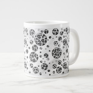 Stip Luipaard Zwart en Wit Design Grote Koffiekop