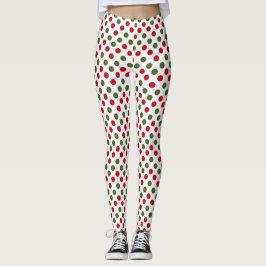 Stip Me Rood En Groen Leggings
