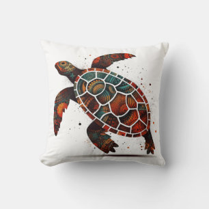 Stip Mozaïek Schildpad Kussen