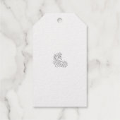 Stip, Sherpa Blauw, Gouden Zand Ontwerp Cadeaulabels (Achterkant)