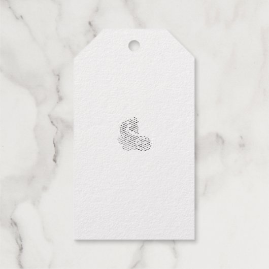 Stip, Sherpa Blauw, Gouden Zand Ontwerp Cadeaulabels (Achterkant)