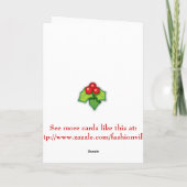 Stip van de Schoen van de Hiel van Kerstmis het Feestdagen Kaart (Achterkant)