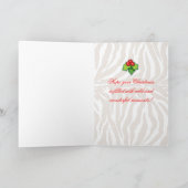 Stip van de Schoen van de Hiel van Kerstmis het Feestdagen Kaart (Binnen)