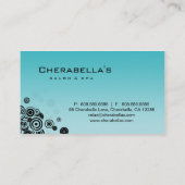 Stip Visitekaartje Salon Spa Trendy Turquoise Blue (Achterkant)