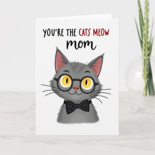 Stipbril Kat Moeder Kaart (Voorkant)