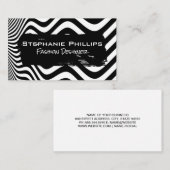 Stipe golven | Zwart-wit Visitekaartje (Voorkant / Achterkant)