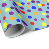 Stipparade regenboogkleuren cadeaupapier (Rol Hoek)