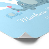 Stippel Olifant Initiaal Babykamer Poster (Hoek)