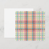 Stippel Pastel Plaid Patroon Feestdagenkaart (Voorkant / Achterkant)