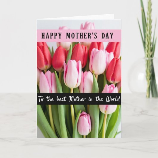 Stippel Tulp Moederkaart Kaart (Voorkant)