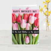 Stippel Tulp Moederkaart Kaart (Gele Bloem)