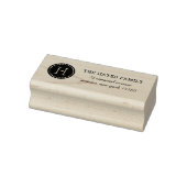 stippelcirkel familie monogram adresstempel rubberstempel (Stempel)