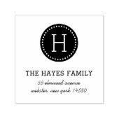 stippelcirkel familie monogram adresstempel  zelfinktende stempel (Design)