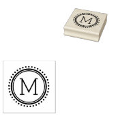 stippelcirkel familie monogram stempel (Gestempeld)
