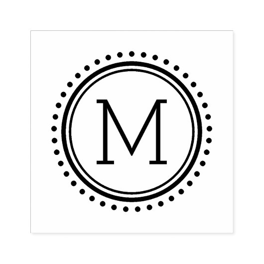 stippelcirkel familie monogram stempel (Afrduk)