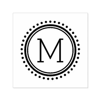 stippelcirkel familie monogram stempel