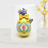 Stippelei Ei Lente Kaart (Gele Bloem)
