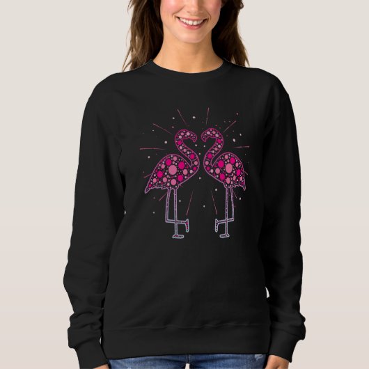 Stippelpatroon Flamingo Vogel September Internatio Trui (Voorkant)