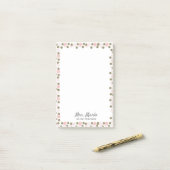 Stippelrand docent scriptnaam  post-it® notes (Op bureau)