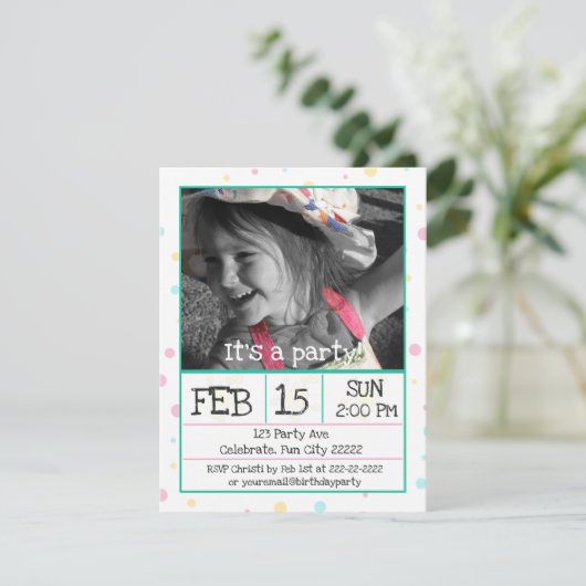 Stippen Aangepaste Foto Kaart (Staand voorkant)